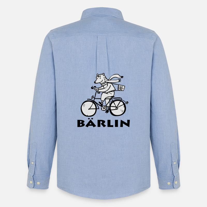Berliner Bär / Bärliner Bär - Männer Oxford Hemd von Stanley/Stella - Carolina Blue