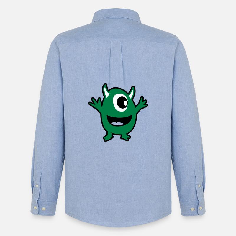 grönt monster - Stanley/Stella Oxfordskjorta Herr - carolina blue