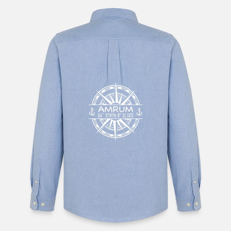 Amrum - Männer Oxford Hemd von Stanley/Stella - Carolina Blue