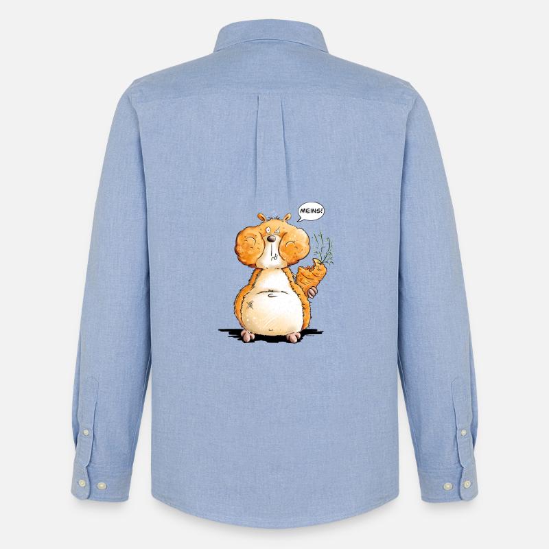 Hamster Mit Hamsterbacke I Spruch Statement - Männer Oxford Hemd von Stanley/Stella - Carolina Blue