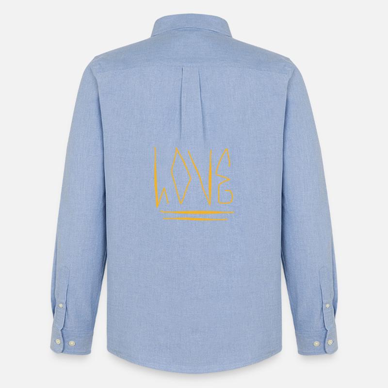 Kapuzenpullover mit Aufschrift Love - Männer Oxford Hemd von Stanley/Stella - Carolina Blue