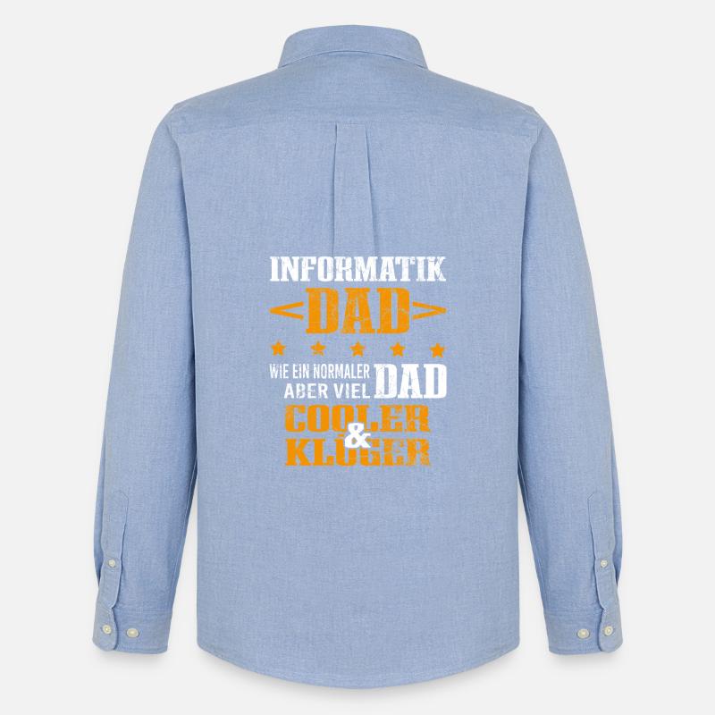 Informatiker Vater Programmierer Technik-Nerd - Männer Oxford Hemd von Stanley/Stella - Carolina Blue
