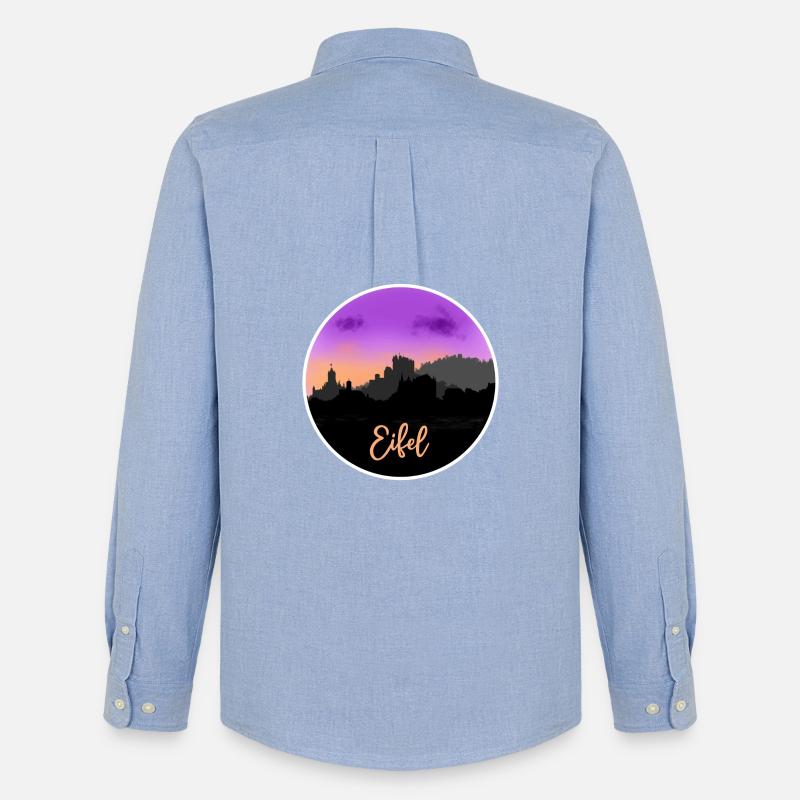 Eifel Fineline Skyline - Männer Oxford Hemd von Stanley/Stella - Carolina Blue