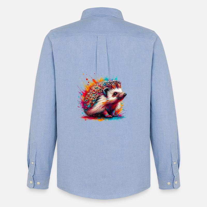 Igel - Männer Oxford Hemd von Stanley/Stella - Carolina Blue