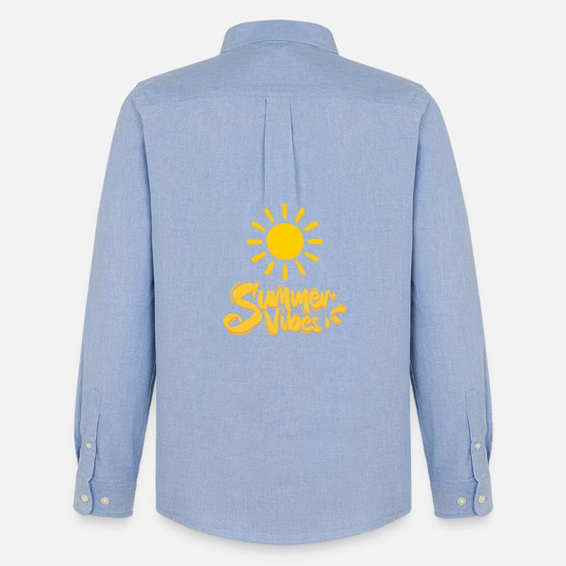 Summer Vibes - Männer Oxford Hemd von Stanley/Stella - Carolina Blue