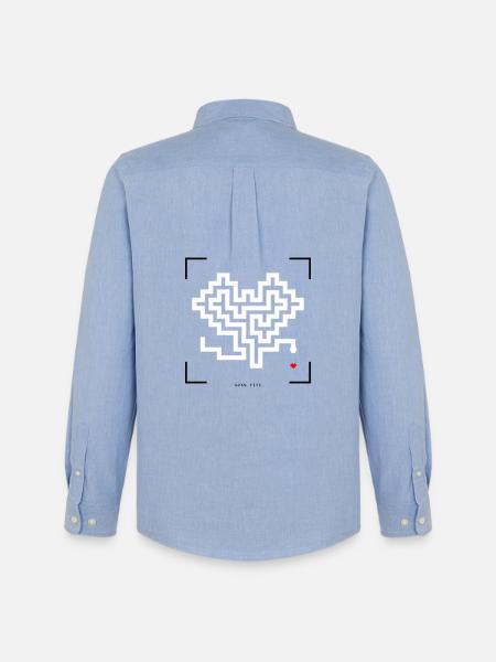 Retro snake - Men's Oxford Shirt by Stanley/Stella - carolina blue