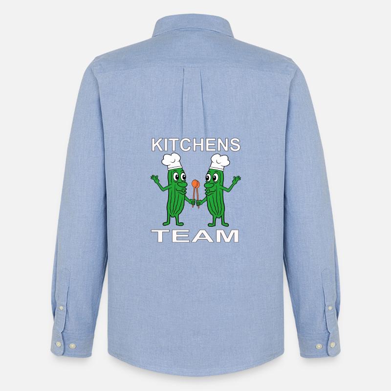 Koch Kochen - Männer Oxford Hemd von Stanley/Stella - Carolina Blue