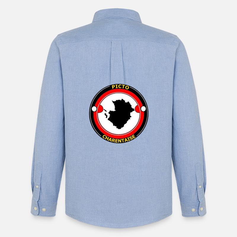 Piktogramm Charentaise - Männer Oxford Hemd von Stanley/Stella - Carolina Blue
