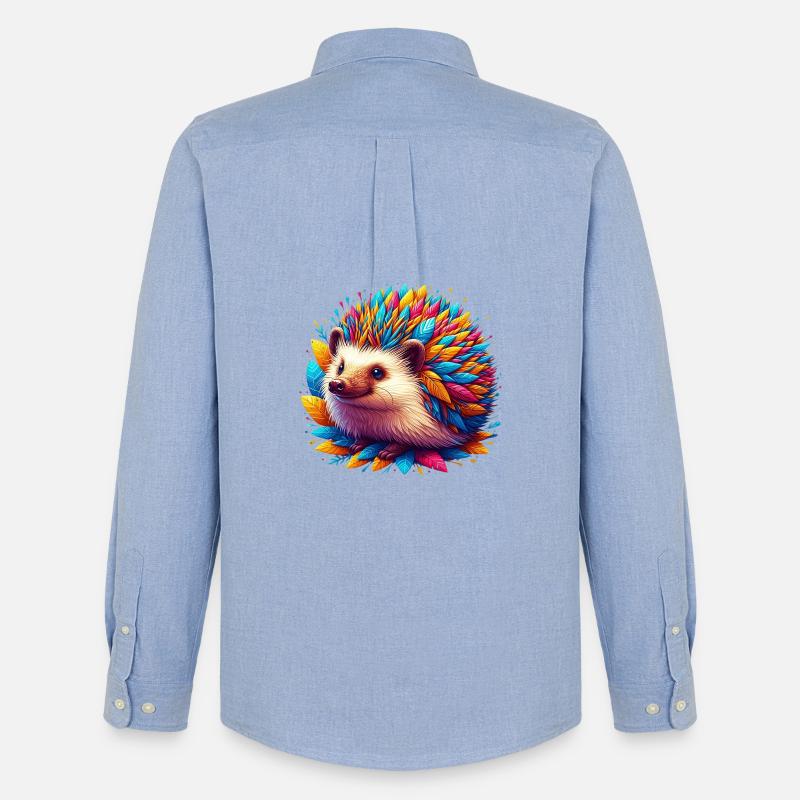 Igel - Männer Oxford Hemd von Stanley/Stella - Carolina Blue