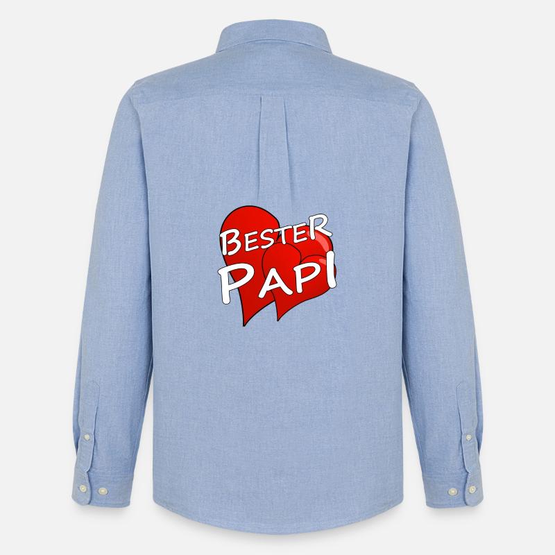 BESTER PAPI - Männer Oxford Hemd von Stanley/Stella - Carolina Blue