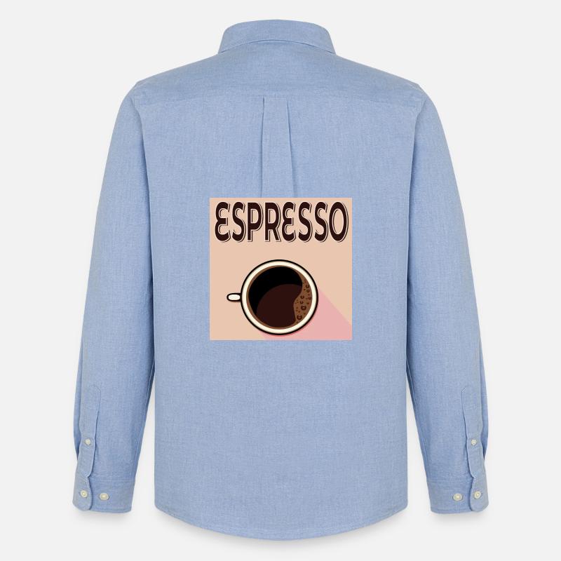Espresso Café - Männer Oxford Hemd von Stanley/Stella - Carolina Blue