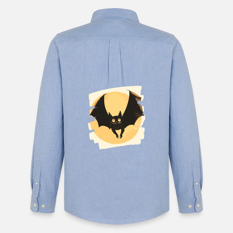 Fledermaus Retro - Männer Oxford Hemd von Stanley/Stella - Carolina Blue