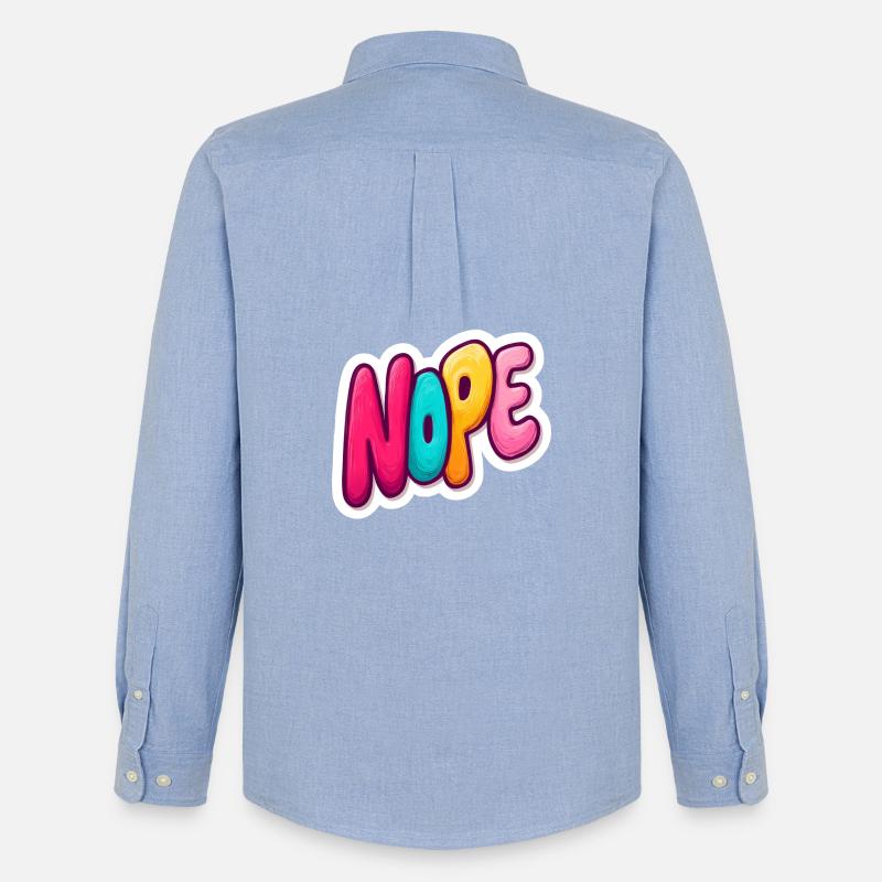 Nope - Men's Oxford Shirt by Stanley/Stella - carolina blue