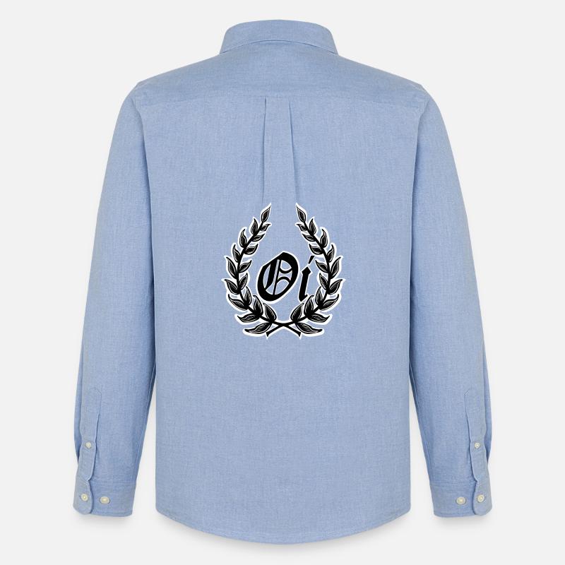 Oi Skinhead  - Männer Oxford Hemd von Stanley/Stella - Carolina Blue