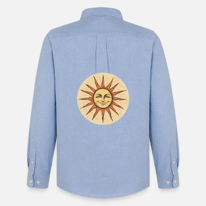 Sonne - Männer Oxford Hemd von Stanley/Stella - Carolina Blue