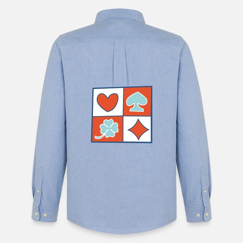 Checkerboard 2 von helfspawn - Männer Oxford Hemd von Stanley/Stella - Carolina Blue