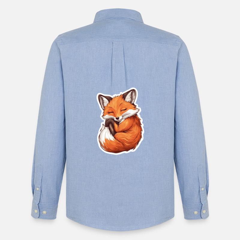 Fuchs - Männer Oxford Hemd von Stanley/Stella - Carolina Blue