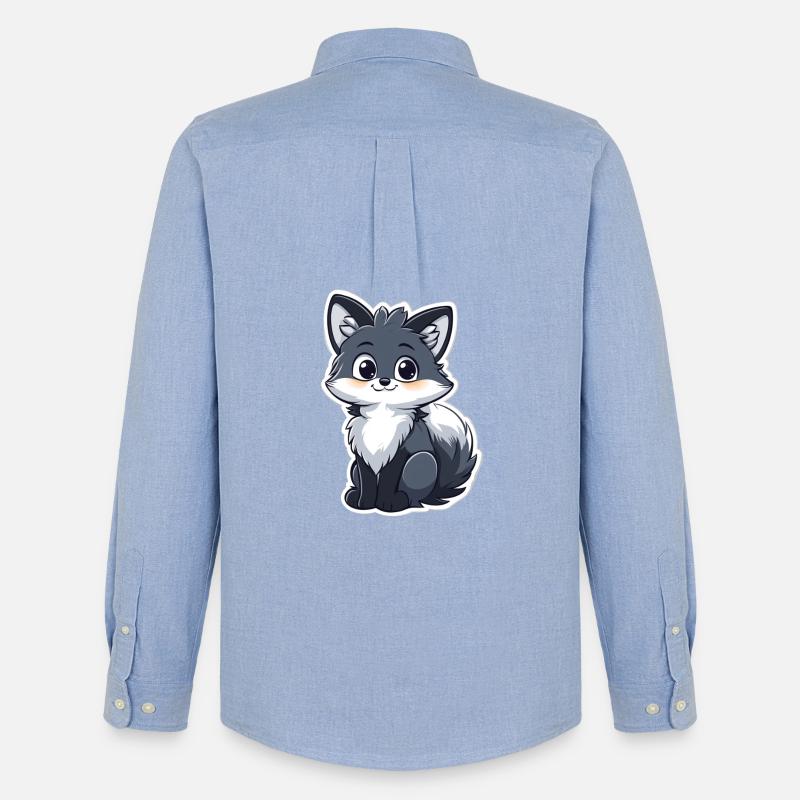 Fuchs - Männer Oxford Hemd von Stanley/Stella - Carolina Blue