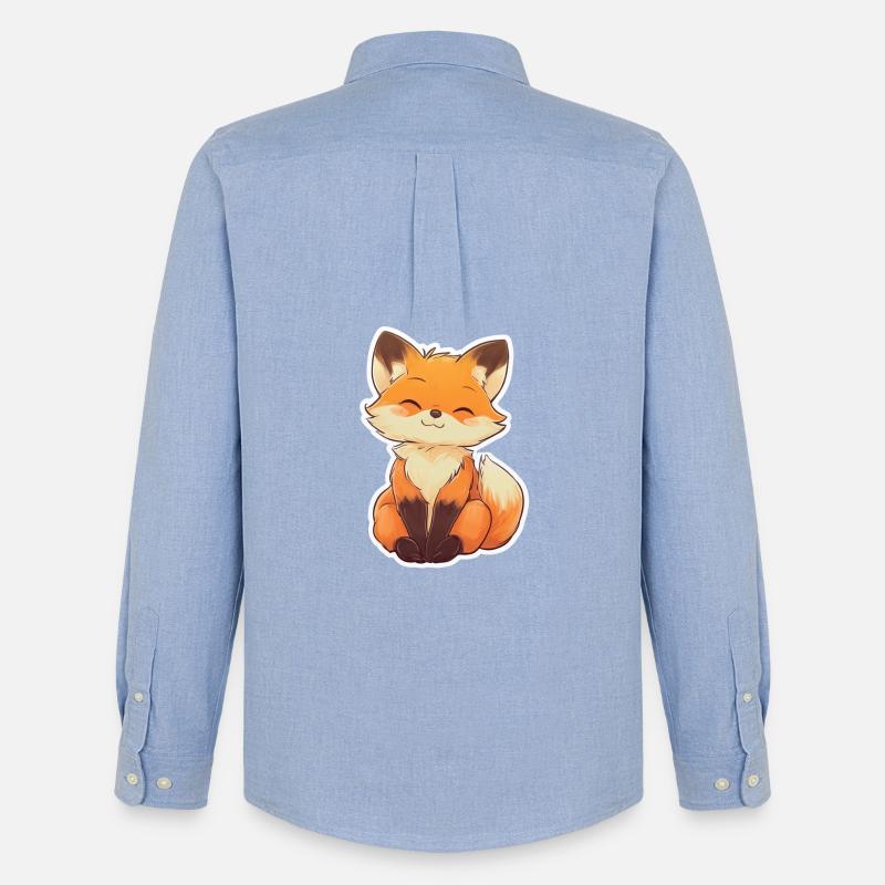 Fuchs - Männer Oxford Hemd von Stanley/Stella - Carolina Blue