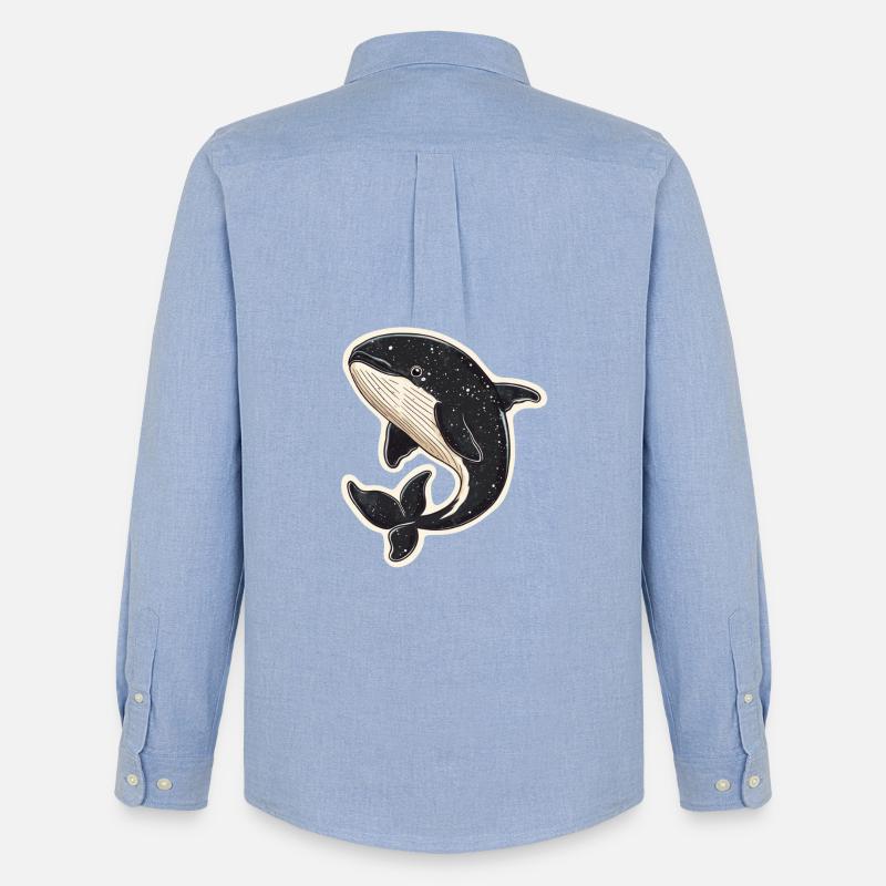 Wal - Männer Oxford Hemd von Stanley/Stella - Carolina Blue