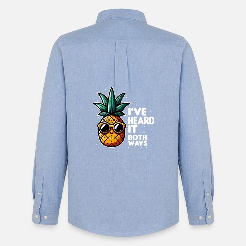 Ananas-Slogan mit doppelter Bedeutung - Männer Oxford Hemd von Stanley/Stella - Carolina Blue