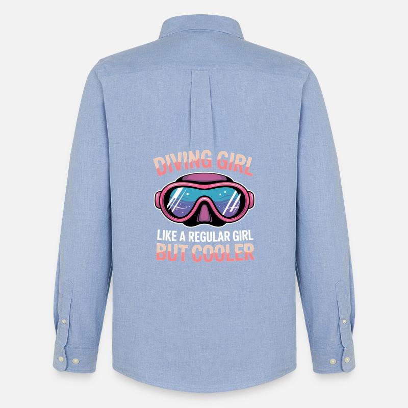 Tauchen Spruch Mädchen Lustiges Tauchen Geschenk - Männer Oxford Hemd von Stanley/Stella - Carolina Blue
