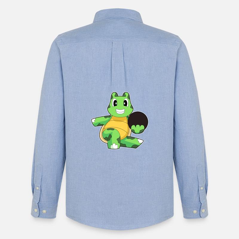 Schildkröte Bowling Bowlingkugel - Männer Oxford Hemd von Stanley/Stella - Carolina Blue