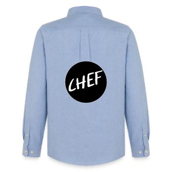 CHEF VORGESETZTER - Men's Oxford Shirt by Stanley/Stella - carolina blue - Back - AI Model Male 185 dark (185cm)