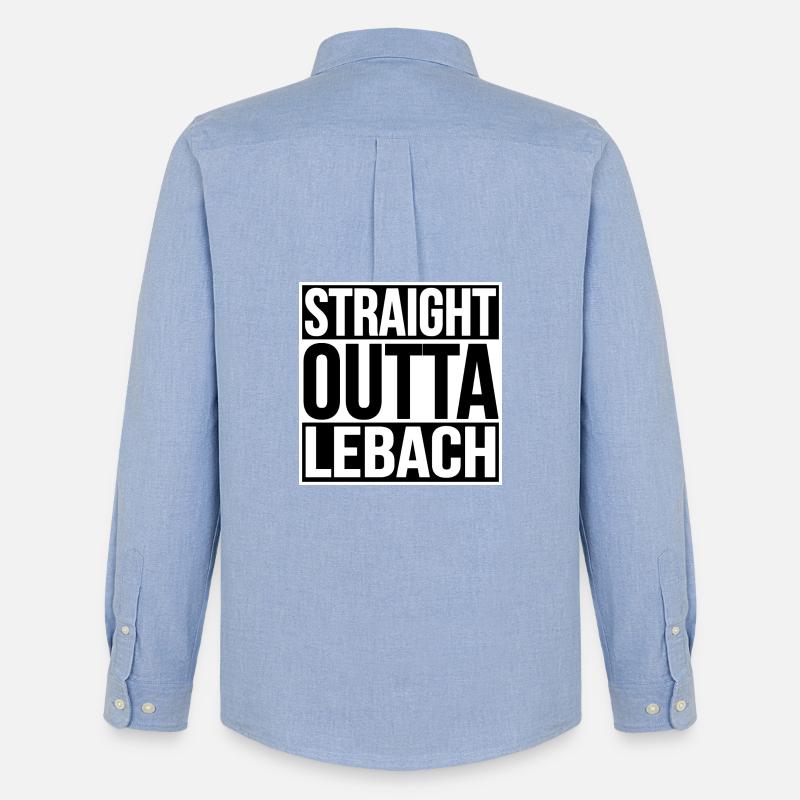 Straight Outta Lebach - Männer Oxford Hemd von Stanley/Stella - Carolina Blue