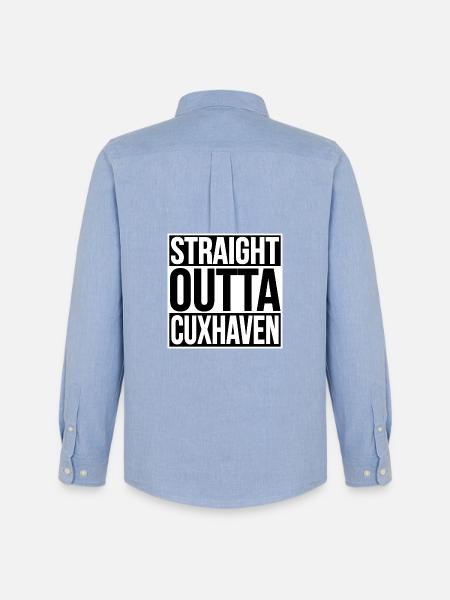 Straight Outta Cuxhaven - Männer Oxford Hemd von Stanley/Stella - Carolina Blue
