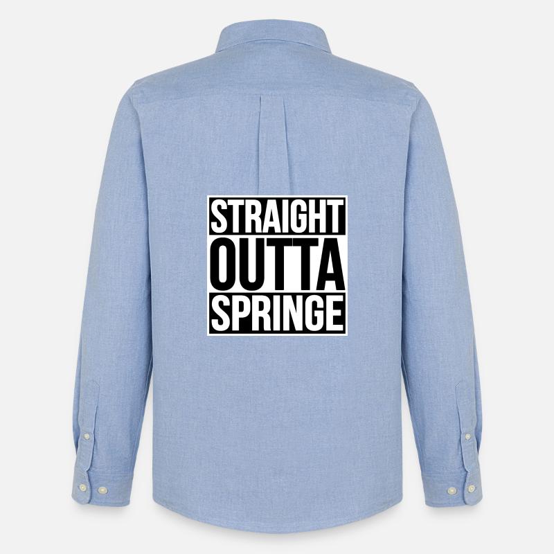 STRAIGHT OUTTA SPRINGE - Männer Oxford Hemd von Stanley/Stella - Carolina Blue