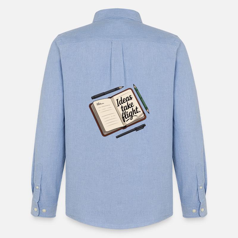 Ideen Take Flight Notizbuch Kunst - Männer Oxford Hemd von Stanley/Stella - Carolina Blue