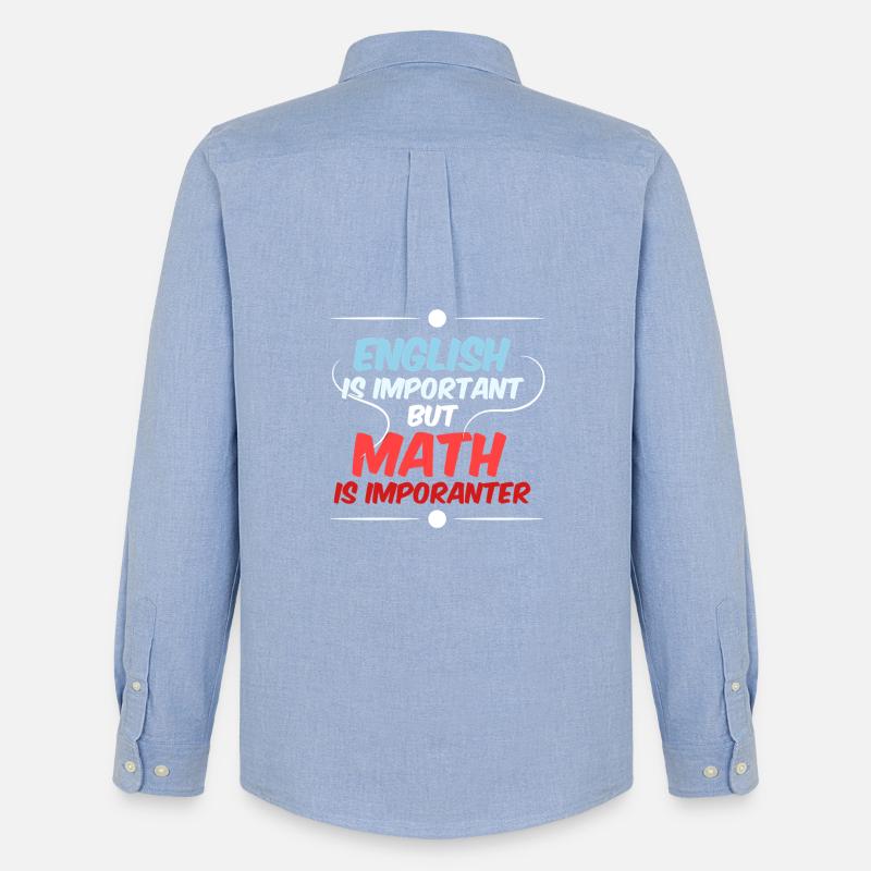Math Math Math Teacher Mathematician - Men's Oxford Shirt by Stanley/Stella - carolina blue
