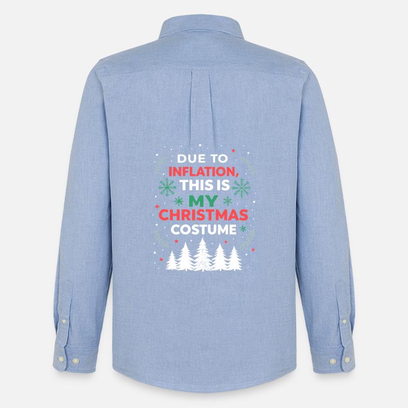 Weihnachtskostüm Inflation Humor - Männer Oxford Hemd von Stanley/Stella - Carolina Blue