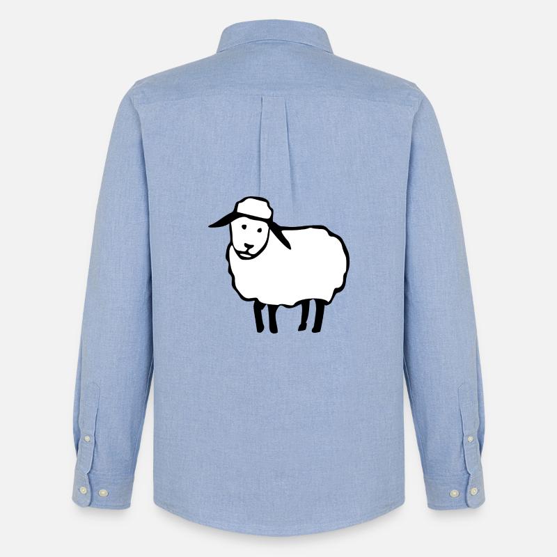 Schafe Schaf Schäfchen T-shirt Geschenk - Männer Oxford Hemd von Stanley/Stella - Carolina Blue