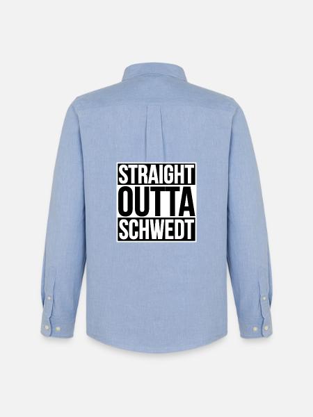 Straight Outta Schwedt - Men's Oxford Shirt by Stanley/Stella - carolina blue