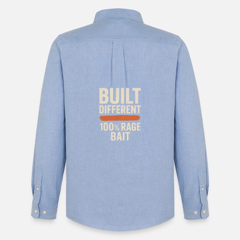 Gebaut Anders 100% Wutköder, lustiges Meme - Männer Oxford Hemd von Stanley/Stella - Carolina Blue