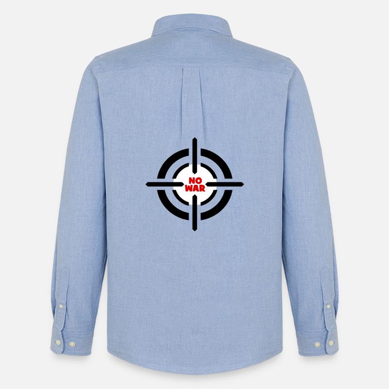 Kein Kriegsemblem - Männer Oxford Hemd von Stanley/Stella - Carolina Blue