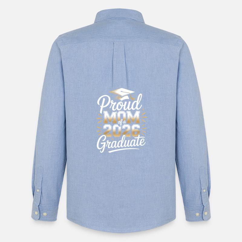 Stolze Mutter des Absolventen 2026 - Männer Oxford Hemd von Stanley/Stella - Carolina Blue