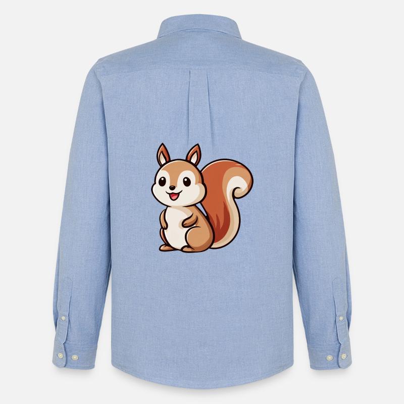 Verspielter Eichhörnchen-Zauber - Männer Oxford Hemd von Stanley/Stella - Carolina Blue