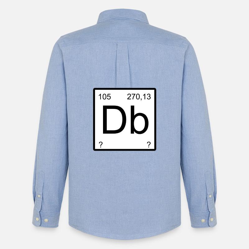 Dubnium Element Typografie - Männer Oxford Hemd von Stanley/Stella - Carolina Blue