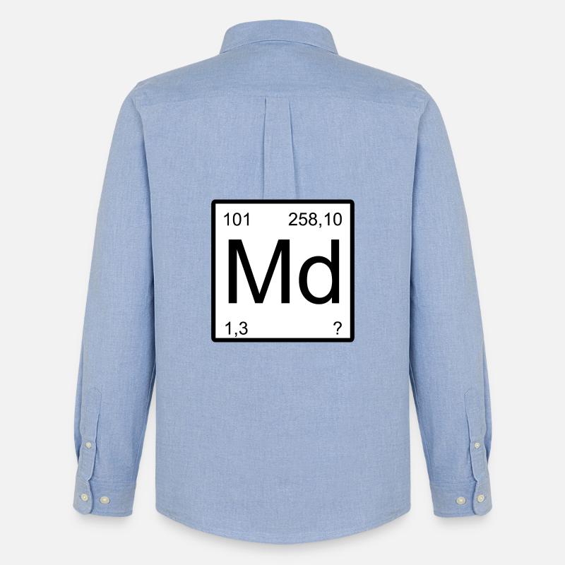 Md Mendelevium Element Monogram - Männer Oxford Hemd von Stanley/Stella - Carolina Blue