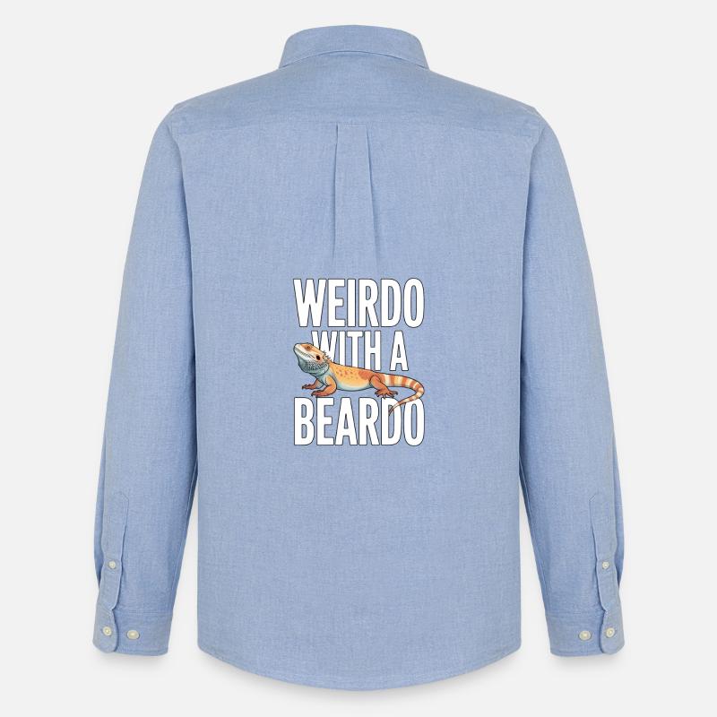 Weirdo mit Bartkind - Männer Oxford Hemd von Stanley/Stella - Carolina Blue
