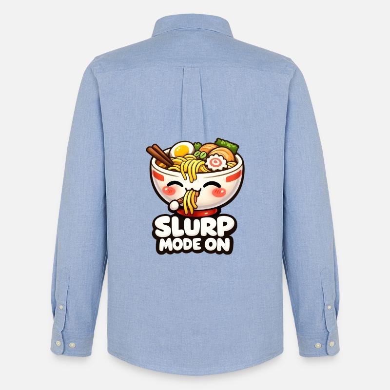 Slurp Mode On Ramen Kawaii - Männer Oxford Hemd von Stanley/Stella - Carolina Blue