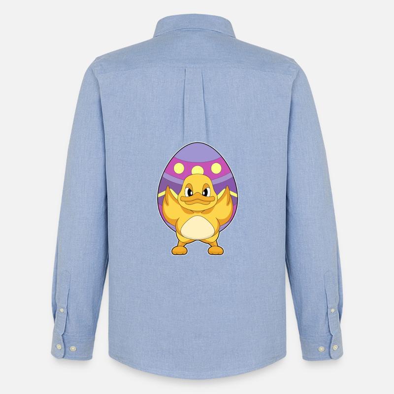 Duck Easter Easter Egg - Men's Oxford Shirt by Stanley/Stella - carolina blue