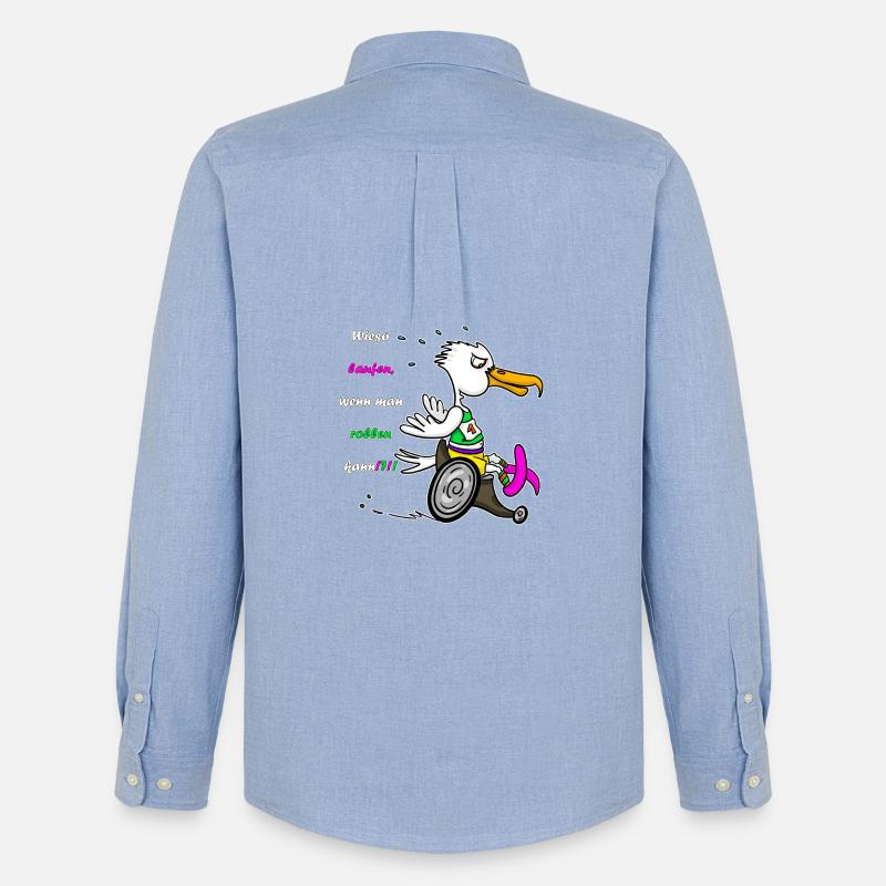 Marathon Möwe – Rennrolli Edition - Männer Oxford Hemd von Stanley/Stella - Carolina Blue