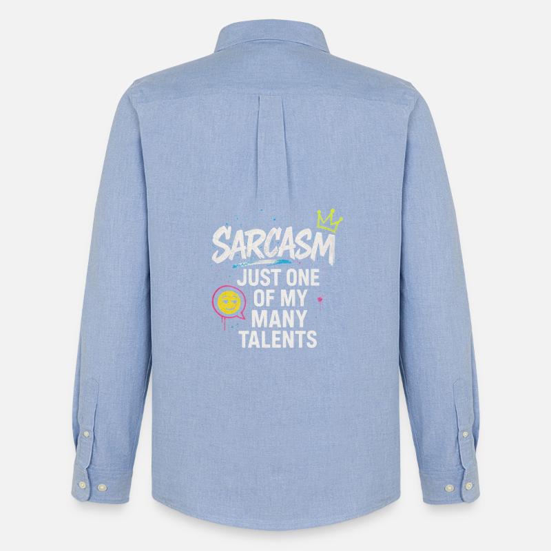 Funny Sarcastic Sarcasm Gift - Männer Oxford Hemd von Stanley/Stella - Carolina Blue