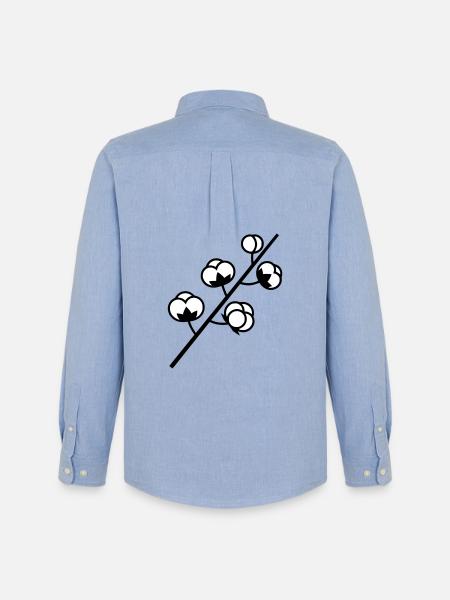 Cotton Branch Plant - Men's Oxford Shirt by Stanley/Stella - carolina blue