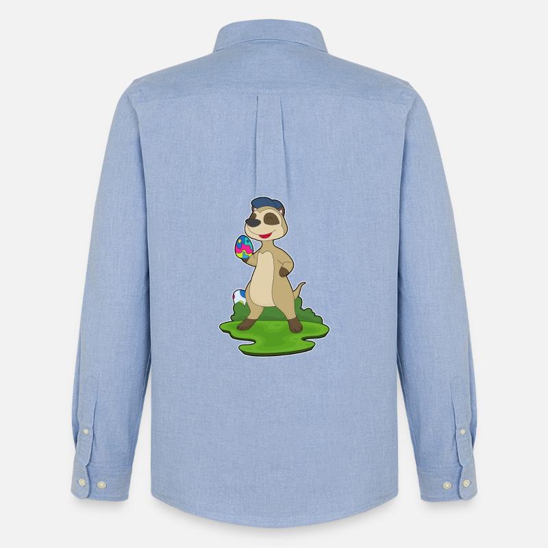 Meerkat Easter Easter Eggs - Men's Oxford Shirt by Stanley/Stella - carolina blue