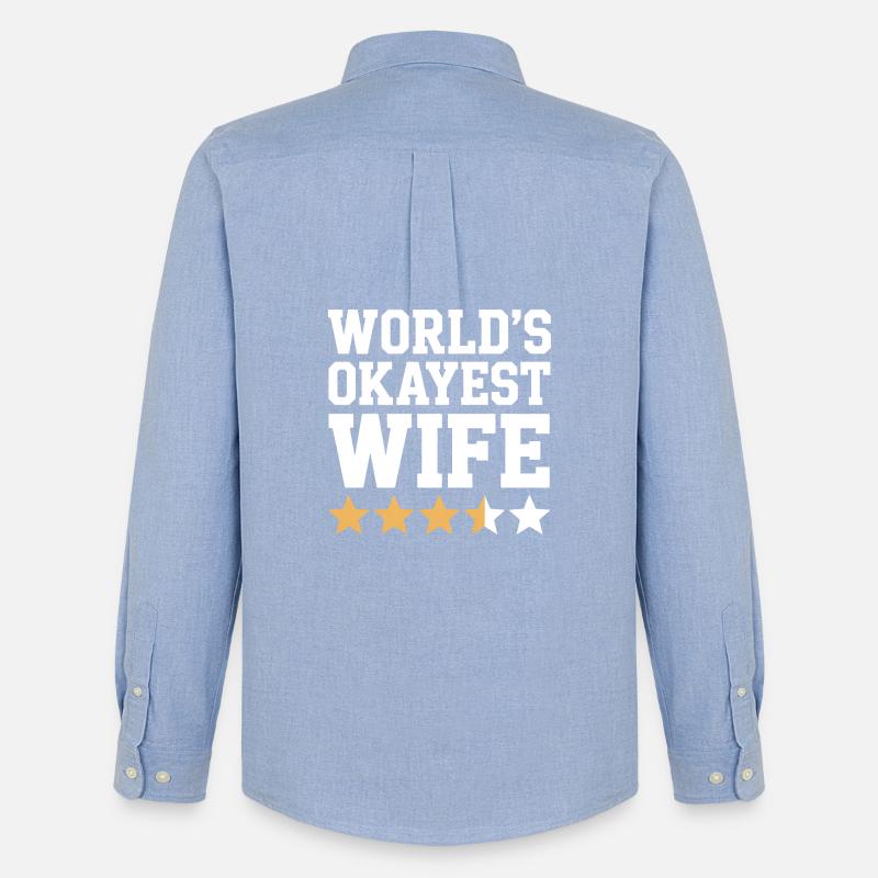 Die beste Ehefrau der Welt - Männer Oxford Hemd von Stanley/Stella - Carolina Blue